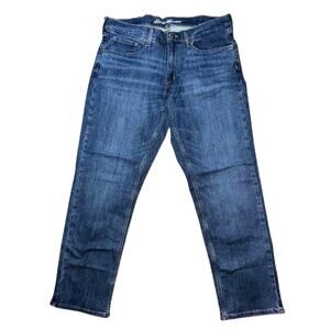 Eddie Bauer Mens 36 x 30 Denim Classic Straight Leg Dark Blue Jeans 5 Pocket